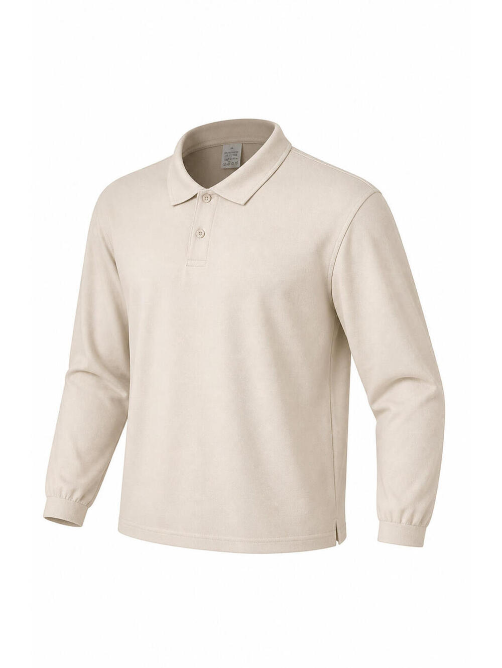 Izod Polo Shirt Men's 2XL Creme Long Sleeve Golf/ Casual Polo Shirt